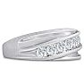 Men's 1ct Diamond Ring In 14K White Gold Image-2