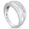Men's 1ct Diamond Ring In 14K White Gold Image-6