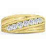 Men's 1ct Diamond Ring In 14K Yellow Gold Image-1