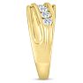 Men's 1ct Diamond Ring In 14K Yellow Gold Image-5