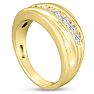 Men's 1ct Diamond Ring In 14K Yellow Gold Image-6