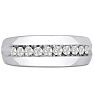 Men's 1/2ct Diamond Ring In 10K White Gold Image-1