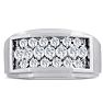 Men's 1ct Diamond Ring In 10K White Gold Image-1