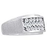 Men's 1ct Diamond Ring In 10K White Gold Image-2