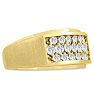 Men's 1ct Diamond Ring In 10K Yellow Gold Image-2