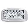 Men's 1ct Diamond Ring In 14K White Gold Image-1