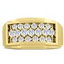 Men's 1ct Diamond Ring In 14K Yellow Gold Image-1