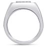 Men's 1ct Diamond Ring In 14K White Gold Image-4