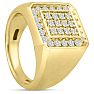 Men's 1ct Diamond Ring In 14K Yellow Gold Image-6