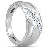 Men's 1/2ct Diamond Ring In 10K White Gold Image-6