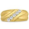 Men's 1/2ct Diamond Ring In 10K Yellow Gold Image-1