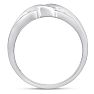 Men's 1/10ct Diamond Ring In 10K White Gold Image-4