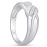 Men's 1/10ct Diamond Ring In 10K White Gold Image-6