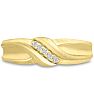 Men's 1/10ct Diamond Ring In 10K Yellow Gold Image-1