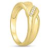 Men's 1/10ct Diamond Ring In 10K Yellow Gold Image-6