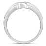Men's 1/10ct Diamond Ring In 14K White Gold Image-4