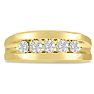 Men's 3/4ct Diamond Ring In 10K Yellow Gold Image-1