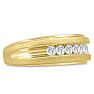 Men's 1/2ct Diamond Ring In 10K Yellow Gold Image-2