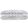 Men's 1/2ct Diamond Ring In 14K White Gold Image-1
