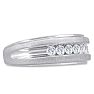Men's 1/2ct Diamond Ring In 14K White Gold Image-2