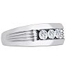 Men's 3/4ct Diamond Ring In 10K White Gold Image-2