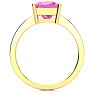 Pink Gemstones and Diamond Ring In 14 Karat Yellow Gold Image-3