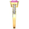 Pink Gemstones and Diamond Ring In 14 Karat Yellow Gold Image-4
