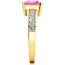 Pink Gemstones and Diamond Ring In 14 Karat Yellow Gold Image-4