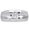 Men's 1/2ct Diamond Ring In 10K White Gold Image-1