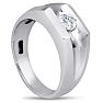 Men's 1/2ct Diamond Ring In 10K White Gold Image-6