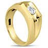 Men's 1/2ct Diamond Ring In 10K Yellow Gold Image-6