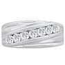 Men's 1ct Diamond Ring In 10K White Gold Image-1