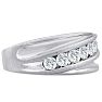 Men's 1ct Diamond Ring In 10K White Gold Image-2