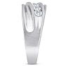 Men's 1ct Diamond Ring In 10K White Gold Image-5