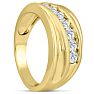 Men's 1ct Diamond Ring In 10K Yellow Gold Image-6