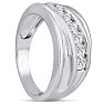 Men's 1ct Diamond Ring In 14K White Gold Image-6
