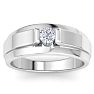 Men's 1/3ct Diamond Ring In 10K White Gold Image-1