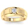 Men's 1/3ct Diamond Ring In 10K Yellow Gold Image-1