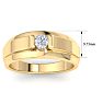 Men's 1/3ct Diamond Ring In 10K Yellow Gold Image-5