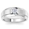 Men's 1/3ct Diamond Ring In 14K White Gold Image-1