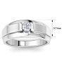 Men's 1/3ct Diamond Ring In 14K White Gold Image-5