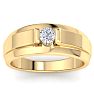 Men's 1/3ct Diamond Ring In 14K Yellow Gold Image-1