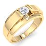 Men's 1/3ct Diamond Ring In 14K Yellow Gold Image-2