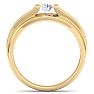 Men's 1/3ct Diamond Ring In 14K Yellow Gold Image-3