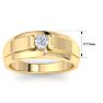 Men's 1/3ct Diamond Ring In 14K Yellow Gold Image-5