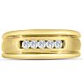Men's 1/4ct Diamond Ring In 10K Yellow Gold Image-1