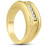 Men's 1/4ct Diamond Ring In 10K Yellow Gold Image-6