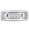 Men's 1/4ct Diamond Ring In 14K White Gold Image-1