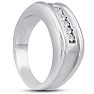 Men's 1/4ct Diamond Ring In 14K White Gold Image-6