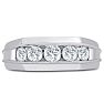 Men's 1ct Diamond Ring In 10K White Gold Image-1